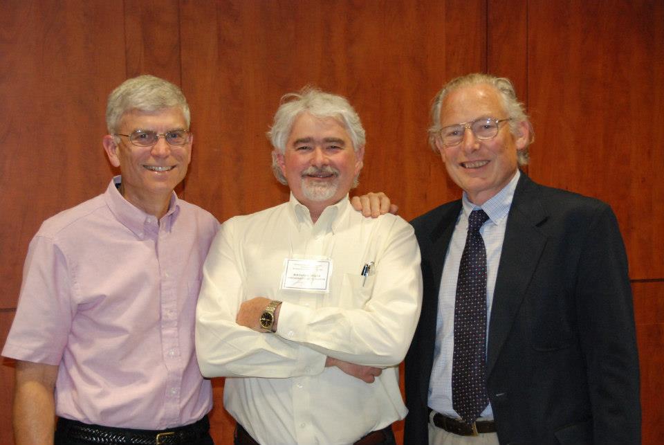 Art with his former postdoctoral advisor, Warren Abrahamson, and his PhD advisor, Peter Price.